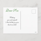 ヴィンテージハッピーセントパトリックスデイソン孫子羊 シーズンポストカード (裏面)