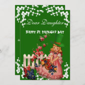 ヴィンテージハッピーセントパトリックスデイドーターフラワーズ シーズンカード (正面/裏面)