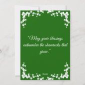 ヴィンテージハッピーセントパトリックスデイドーターフラワーズ シーズンカード (裏面)