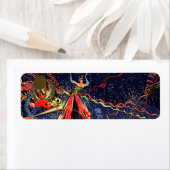 ヴィンテージハッピーニューイヤーイブパーティーと紙吹雪 ラベル (インサイチュ)