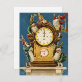 ヴィンテージハッピーニューイヤー格言オンクロック シーズンカード (正面/裏面)