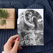 ヴィンテージハッピーハヌッカホリデーフォトカード 招待状