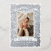 ヴィンテージハッピーハヌッカホリデーフォトフォイルカード 箔シーズンカード (正面)