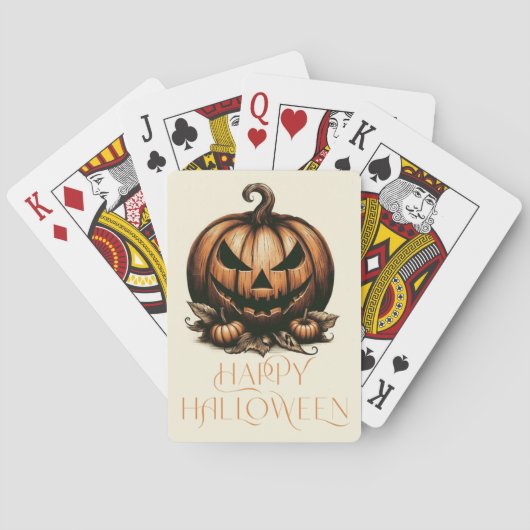 ヴィンテージハッピーハローウィンカボチャ トランプ (裏面)