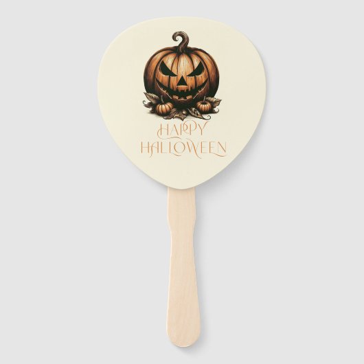 ヴィンテージハッピーハローウィンカボチャ ハンドファン (正面)