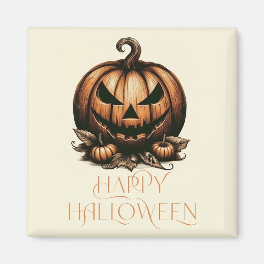 ヴィンテージハッピーハローウィンカボチャ マグネット (正面)