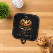 ヴィンテージハッピーハローウィンカボチャ 鍋敷き (トップダウン)