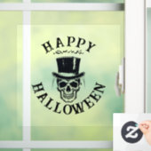 ヴィンテージハッピーハローウィンスカル ウィンドウサイン (ホーム)