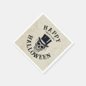 ヴィンテージハッピーハローウィンスカル スタンダードカクテルナプキン (角)