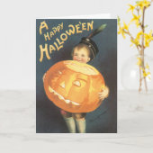 ヴィンテージハッピーハローウィンバイエレンクラッサドル カード (黄色い花)