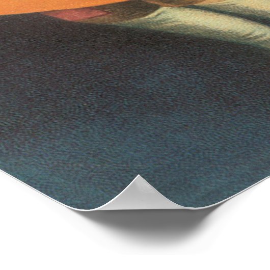 ヴィンテージハッピーハローウィンバイエレンクラッサドル ポスター (角)