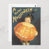 ヴィンテージハッピーハローウィンバイエレンクラッサドル ポストカード (正面/裏面)