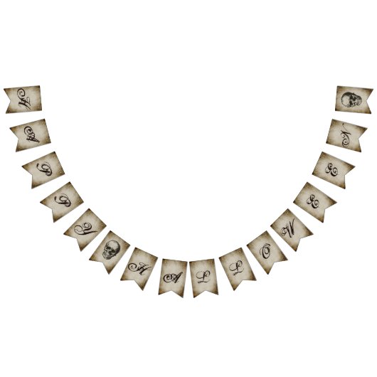 ヴィンテージハッピーハローウィンバンティングフラグバナー バンティングフラッグ (全)