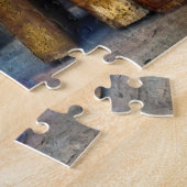 ヴィンテージハッピーハローウィンレッドキャンドルアンドオールドブックス ジグソーパズル (側面)