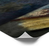 ヴィンテージハッピーハローウィンレッドキャンドルアンドオールドブックス ポスター (角)