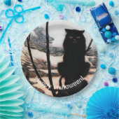 ヴィンテージハッピーハローウィン不気味キャットアーサーラクカム ペーパープレート (パーティー)