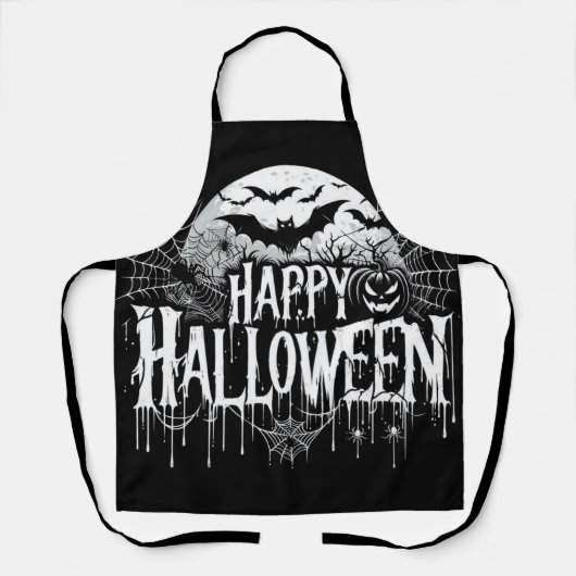 ヴィンテージハッピーハローウィン芸術 エプロン (正面)