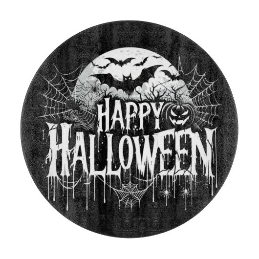 ヴィンテージハッピーハローウィン芸術 カッティングボード (正面)
