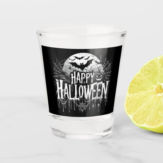ヴィンテージハッピーハローウィン芸術 ショットグラス (正面)