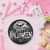 ヴィンテージハッピーハローウィン芸術 ペーパープレート (パーティー)