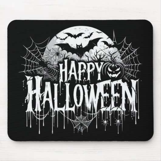 ヴィンテージハッピーハローウィン芸術 マウスパッド (正面)