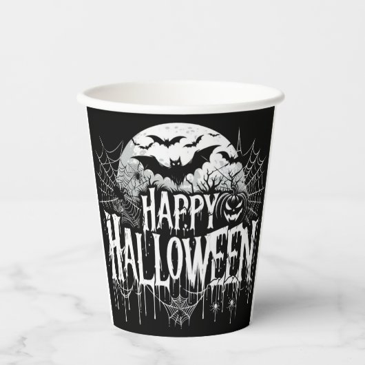 ヴィンテージハッピーハローウィン芸術 紙コップ (正面)