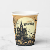 ヴィンテージハッピーハローウィン芸術 紙コップ (裏面)