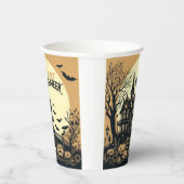 ヴィンテージハッピーハローウィン芸術 紙コップ (右)