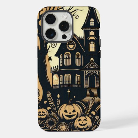 ヴィンテージハッピーハローウィン芸術 iPhoneケース (裏面)