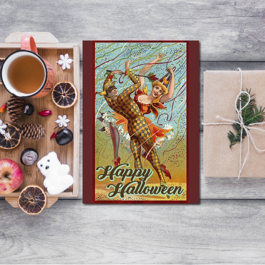 ヴィンテージハッピーハローウィン踊り カード
