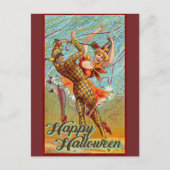 ヴィンテージハッピーハローウィン踊り ポストカード (正面)