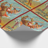 ヴィンテージハッピーハローウィン踊り ラッピングペーパー (角)