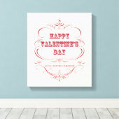 ヴィンテージハッピーバレンタインデーストレッチキャンバス キャンバスプリント (インサイチュ (ウッドフロア))