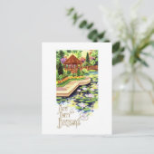 ヴィンテージハッピーバースデーはがき ポストカード (スタンド正面)