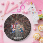 ヴィンテージハッピーバースデーアメリカ紙プレート ペーパープレート (パーティー)