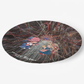 ヴィンテージハッピーバースデーアメリカ紙プレート ペーパープレート (アングル)