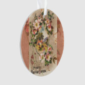 ヴィンテージハッピーバースデーカードアートワーク オーナメント (正面)