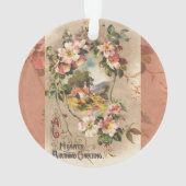 ヴィンテージハッピーバースデーカードアートワーク オーナメント (裏面)