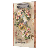 ヴィンテージハッピーバースデーカードアートワーク クリップボード (左)