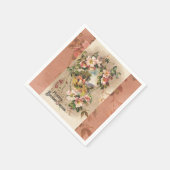 ヴィンテージハッピーバースデーカードアートワーク スタンダードカクテルナプキン (角)