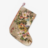 ヴィンテージハッピーバースデーカードアートワーク スモールクリスマスストッキング (正面 (吊り時))