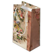 ヴィンテージハッピーバースデーカードアートワーク スモールペーパーバッグ (裏面アングル)