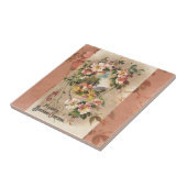 ヴィンテージハッピーバースデーカードアートワーク タイル (側面)