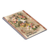 ヴィンテージハッピーバースデーカードアートワーク ノートブック (右側)