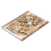 ヴィンテージハッピーバースデーカードアートワーク ノートブック (左側)