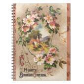 ヴィンテージハッピーバースデーカードアートワーク ノートブック (正面)