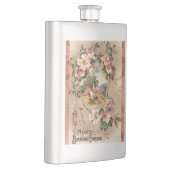 ヴィンテージハッピーバースデーカードアートワーク フラスク (右)