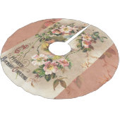 ヴィンテージハッピーバースデーカードアートワーク ブラッシュドポリエステルツリースカート (アングル)