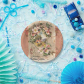 ヴィンテージハッピーバースデーカードアートワーク ペーパープレート (パーティー)