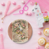 ヴィンテージハッピーバースデーカードアートワーク ペーパープレート (パーティー)